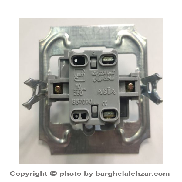کلید تک پل مدل آمیتیس آسیا الکتریک رنگ بژ