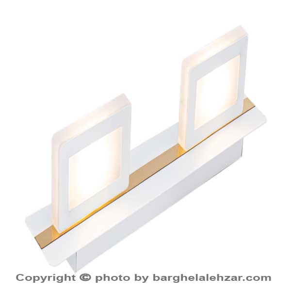 چراغ بالا آینه A34/2 سفید طلایی اسکار